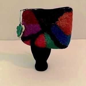 Colorful 100% Wool Boho pouch